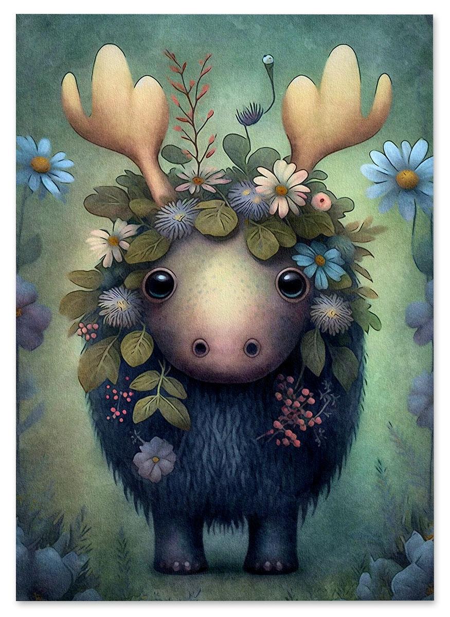 

Plakat dla dziecka obrazki dziecięce łoś 30x40 cm