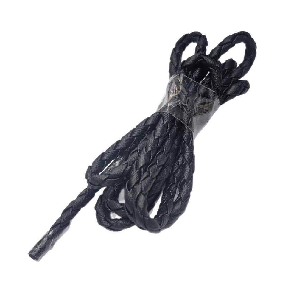Bolo Necklace Four-Strand Leather and Waxed Woven Cord Bag Strap
