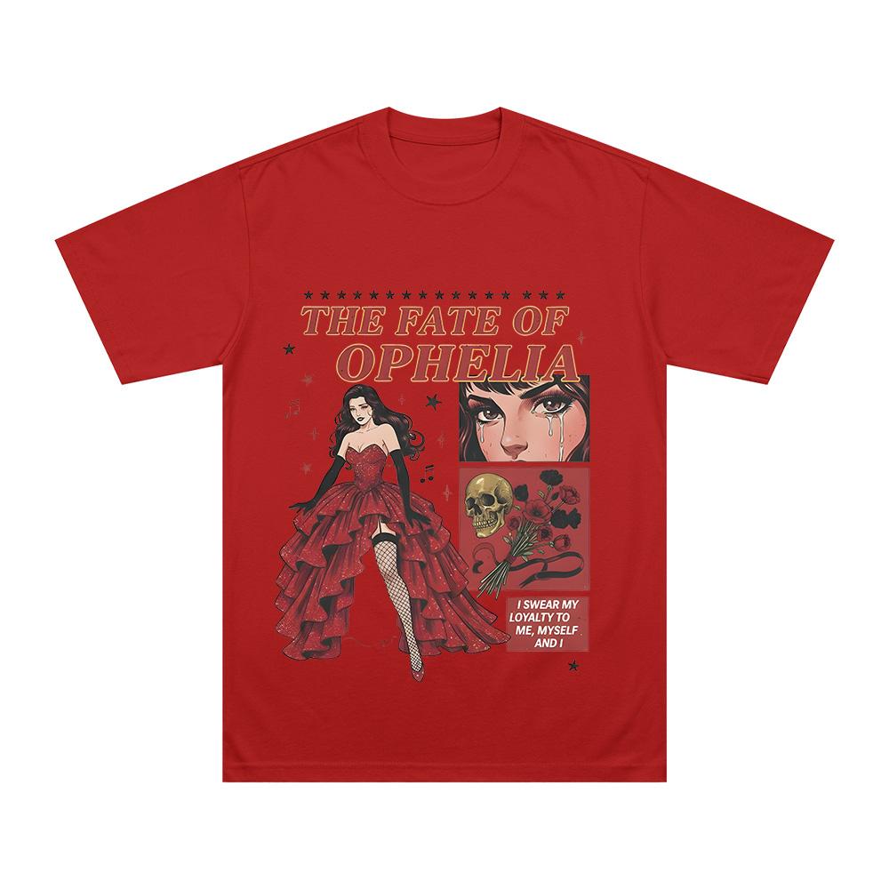 

The Fate of Ophelia Tshirt TS The Life of A Showgirl Concert Outfit Gift for Her Clothes Female Cotton Tee Male Fashion T Shirt S