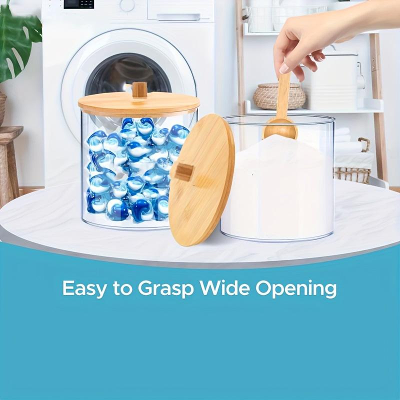 1/2/3PCS Storage Organizer Canister Apothecary Jars with Lid Bathroom Canister Accessories for Home Desktop Snacks Holder Box