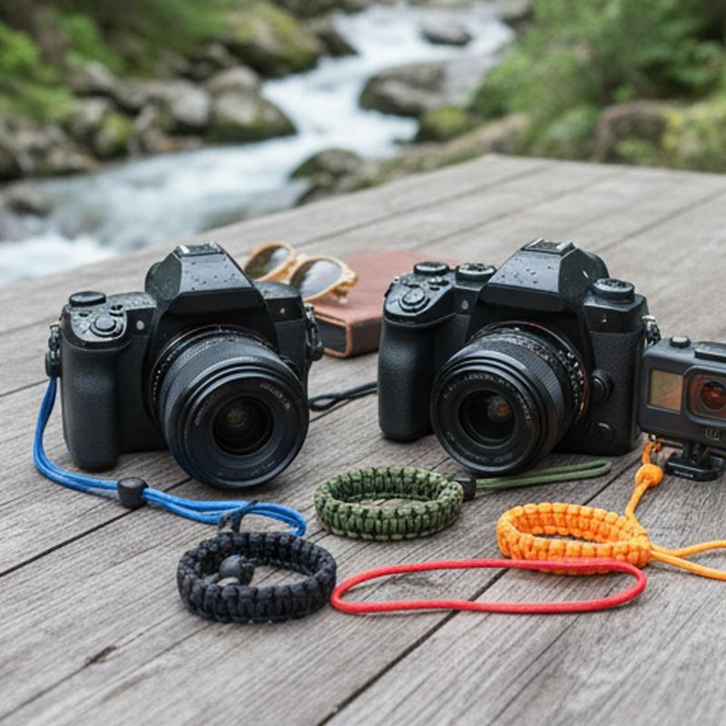 Universal Phone Camera Wrist Strap Paracord Bracelet Adjustable for DSLR Sport Camera Phone Lanyard Quick Release Anti-Lost Rope