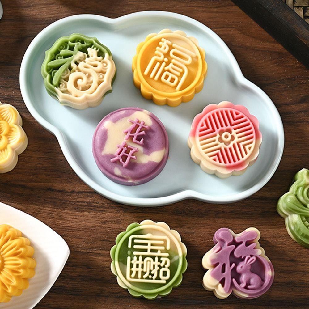 Plastic Mooncake Mold 50g Pastries Dessert Mold Hand Pressed Mould  Chocolate Dessert