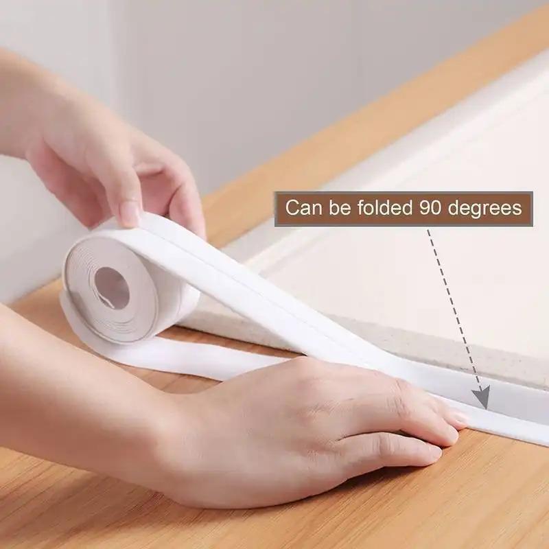 5-1M Waterproof Sealing Tape Mildew Proof Self Adhesive Caulk Strip for Bathroom Toilet Kitchen Wall Corner Gap Sealing