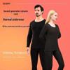 Volcanic Rock Winter Thermal Suit: Thick, Solid Color Round Neck Underwear for Men & Women - Autumn/Winter