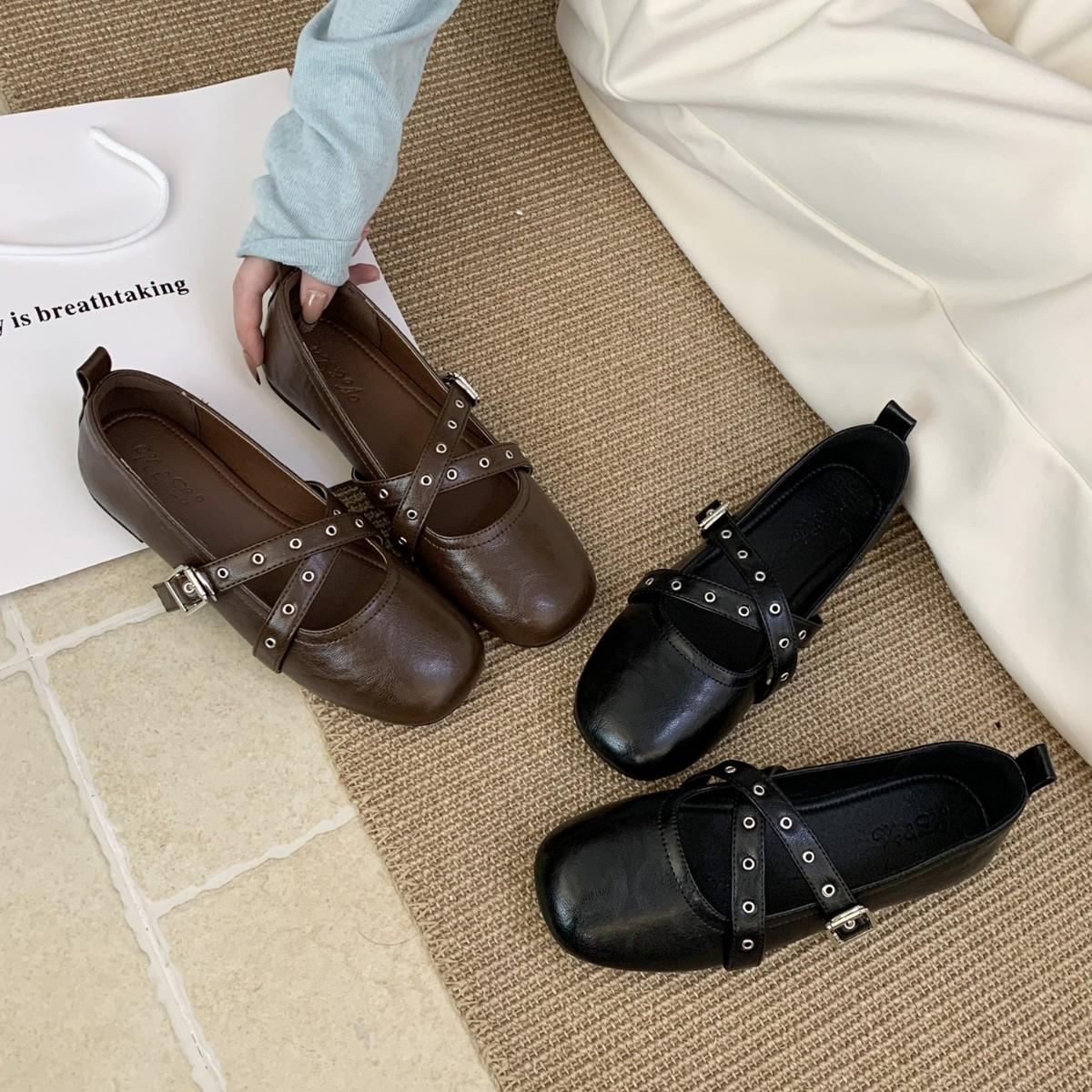 

2025 new cross word with bow soft sole pregnant women shallow mouth ballet Doudou flat bottom women s single shoes 39 кофейный