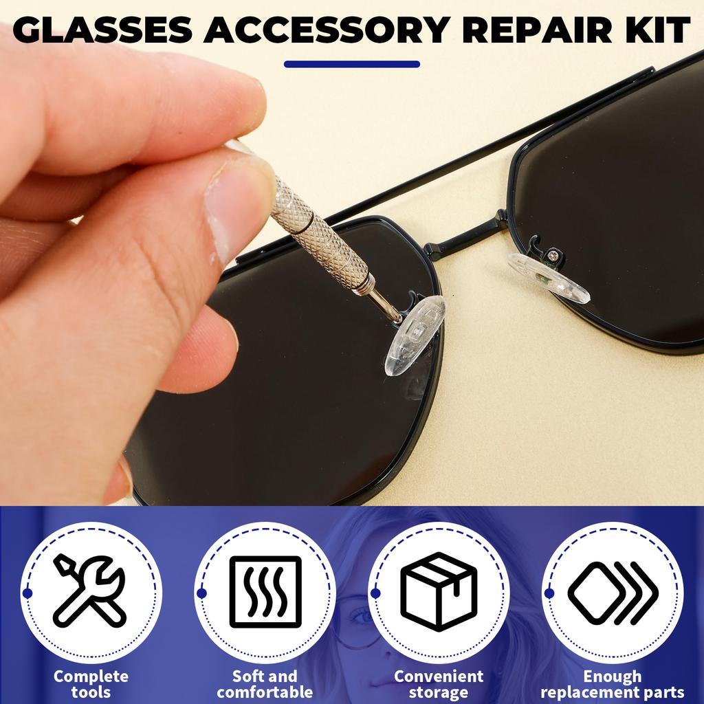69/138 Stück Brillen Nasenpads Reparaturset Bequeme Brillen Nasenpads Atmungsaktive Brillen Nasenpads Brillen Zubehör