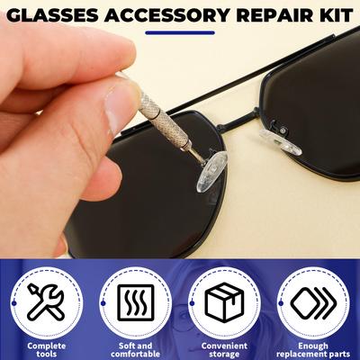 69/138Pcs Eyeglasses Nose Pads Repair Kit Comfortable Glasses Nose Pads Breathable Eyeglass Nose Pads Glasses Accessories