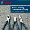 Bosch 3Pcs Pliers Set Chrome Vanadium Steel Hardened Teeth, Phosphated Black Finish, Ergonomic Dip-Molded Handles Long Nose & Diagonal Cutting Pliers