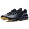 Li-Ning Synthetic Leather Shock Absorption Non-Slip Wear-Resistant Supportive Low-Top Badminton Shoes Unisex Shoes Black AYAS028-1