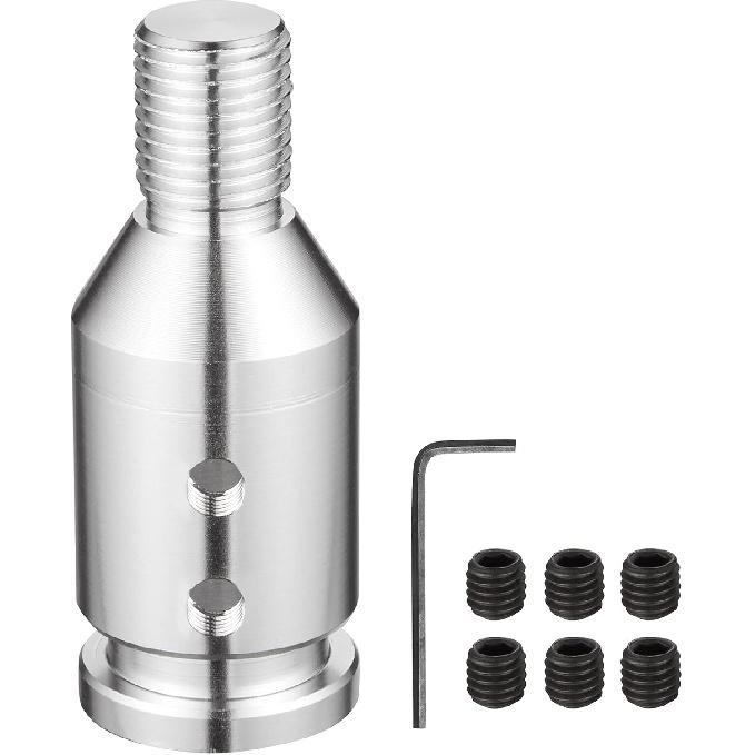 TOMALL Universal Aluminum Shift Knob Adapter M12X1.25 for Non Threaded Shifter Car Adapter Accessories Compatible with BMW Mini etc. (Black)