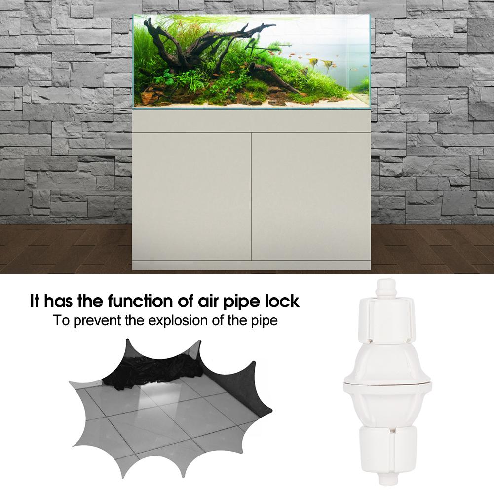 Plastic White Aquarium Anti Explosion CO2 Check Valve Fish Tank Carbon Dioxide Non Return System