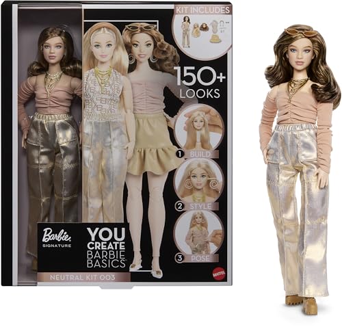 

Barbie Basics You Create Kit 3, Neutral Kit 003, Signature Black, Dress-Up Doll House, Pretend Play, for Ages 6 and Up, JJX37