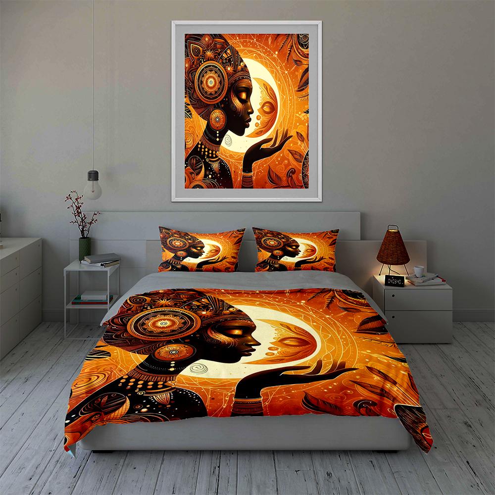 Radiant artistic silhouette. Bedding Duvet cover sets Duvet covers Pillowcases gifts (1 * Duvet Cover 2 * Pillowcases, without duvet insert)