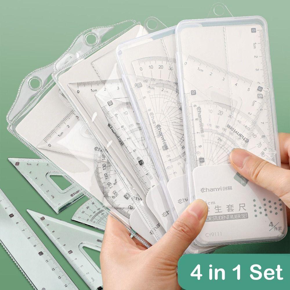 Drawing Ruler Straight Triangle Ruler Protractor Set Drafting Ruler Simple Stationery the best