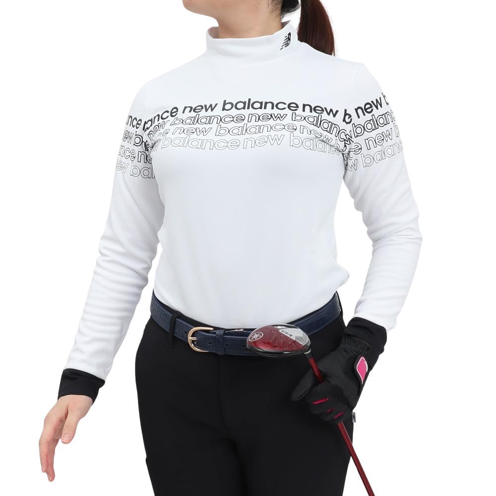 

Golf Long Sleeve Mock Neck Shirt Absorption Heat 1 [New Balance] (Stretchy/Light Generating) / Women s / 012-4267504 030_White [M]