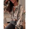 New Women's Elegant Long Sleeve Blouse Casual Chic Shirt Top