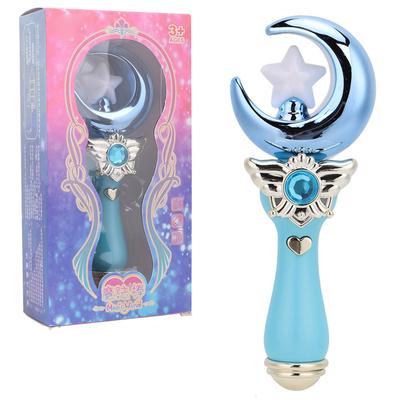 Baguette de Princesse Lumineuse Fée Électrique Magique Lune Bâton de Coiffure Jouet Clignotant Cadeau