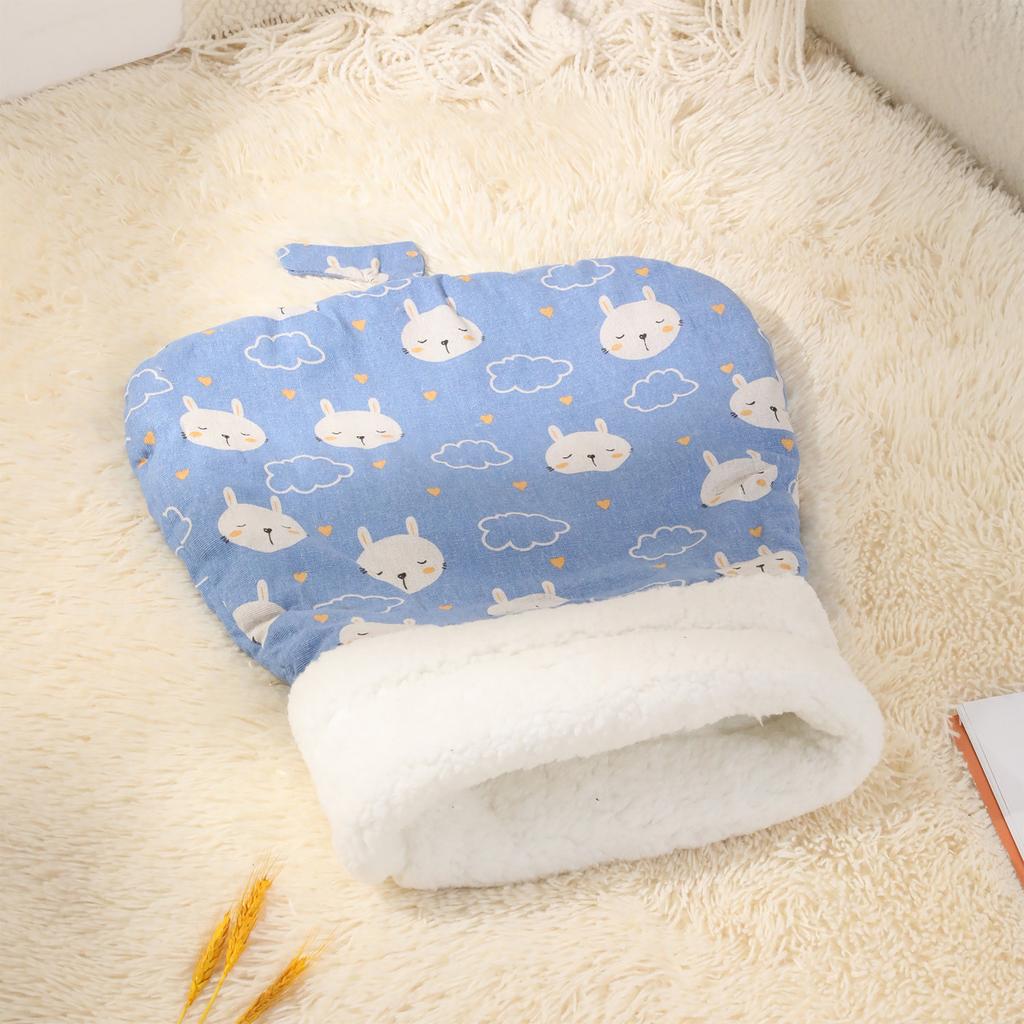 Lamb Wool Pet Sleeping Bag Nest Autumn and Winter Warm Cat Nest Sleeping Bag Drilling Nest Closed Kitten Security Kennel