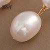 Plier-wrapped Faux Pearl Earrings 1 Pair Women Stud White Dangling