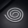Men And Women Full Diamond Hip-Hop Necklace Jewelry, Fashion 2-6Mm4 Claw Copper Zircon Tennis Necklace