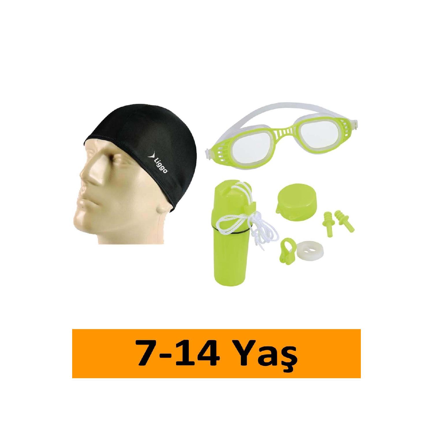 

Children s Swimming Goggles, Bonnet And Plug Set With Storage Container Gift 26002