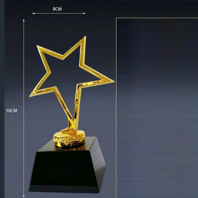 Customized Plastic Crystal Little Star Small Trophy, Commemorative Celebration, Children's Activity Gift, Home Decoration, 1Pc