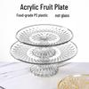 ZLIII Acrylic Round Fruit & Snack Plate with Base