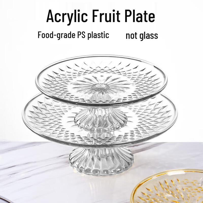 ZLIII Acrylic Round Fruit & Snack Plate with Base