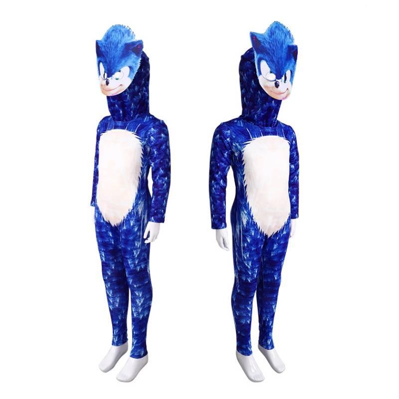 Sonic The Hedgehog Cosplay Bodysuit In Milk Silk For Game Character Role Play