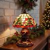 Bedroom Holiday Decor Christmas Lighted Table Lamp, Santa Claus Reindeer Garden Balcony Ornaments Desktop Ornament for Living Room Indoor Home