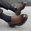 2025 Autumn and Winter New Height-increasing Men's Shoes Low-top Casual Leather Shoes One-pedal Driving Non-slip Invisible Height Increase