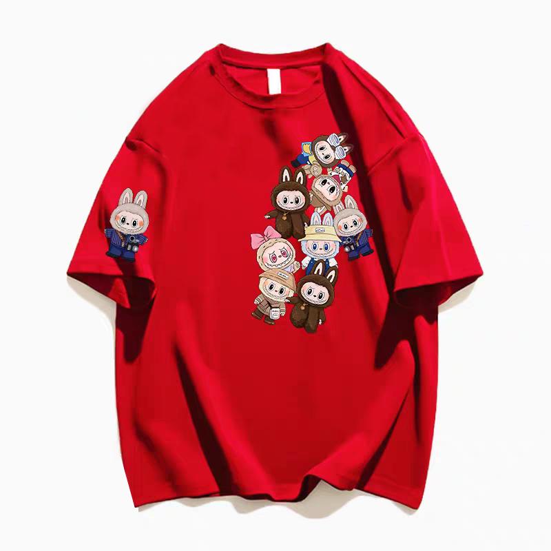 Kreslené tričko LABUBU 3D potisk pánské dámské s krátkým rukávem unisex univerzální ležérní trendy oblečení dárek