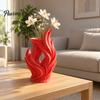 Langlebige Leichte Vase 3D Gedruckte Flammenvase, Dekorativ für Trockenblumen, Umweltfreundliches PLA Künstlerischer Tischplatten Blumen Haus Wohnzimmer Dekor Halter
