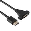 HDMI Male To Female High Speed Screw Panel Mount Extension Cable with Fixing Hole(1.2M)