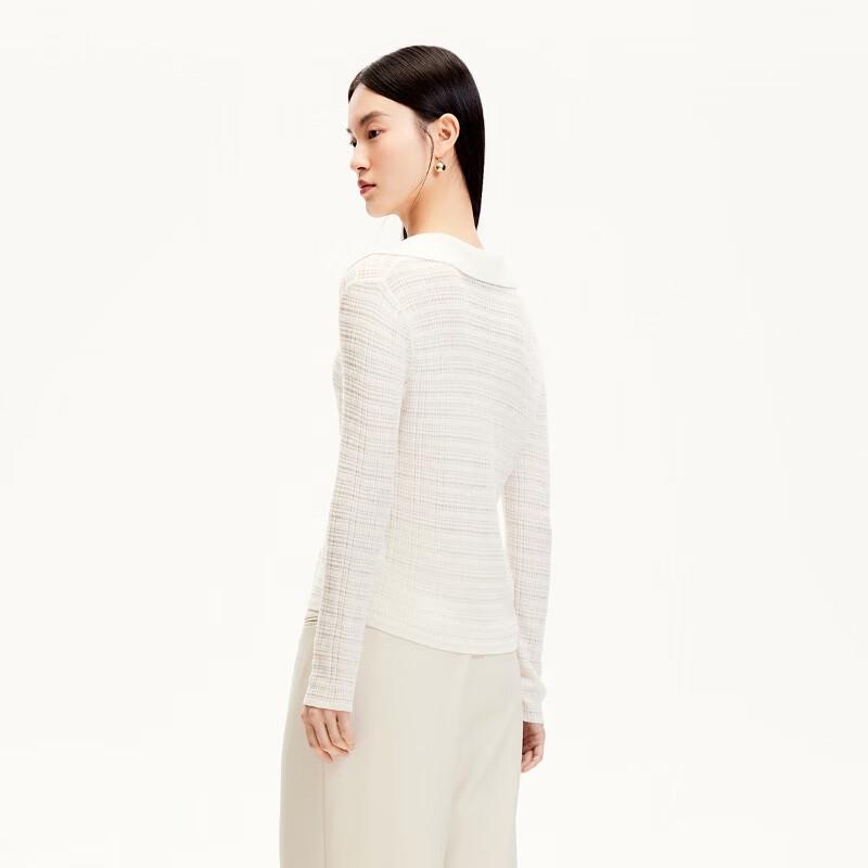 Veromoda Women's 2025 Early Spring Slim Fit Semi-Sheer Knit Cardigan