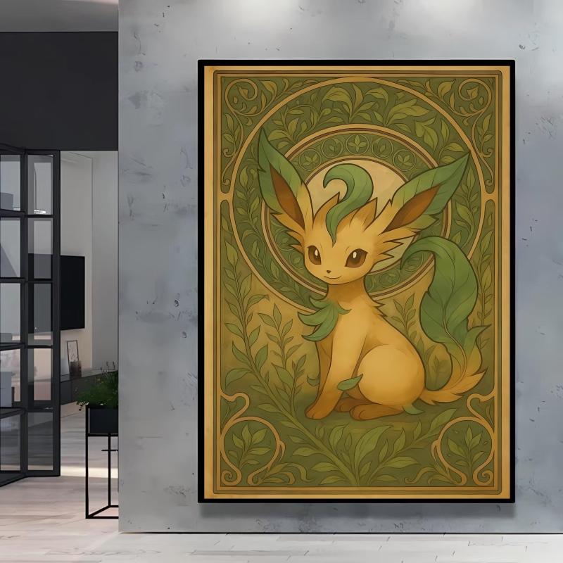 Hot Anime Poster Pokemon Gengar Canvas Printing Cartoon Character Pictures Diverse Sizes Home Bedroom Decor Friends Gift Classic 21X30CMNo Framed