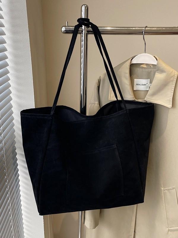 2025 Women's Large Capacity Suede Tote: Versatile Autumn/Winter Crossbody & Commuter Shoulder Bag
