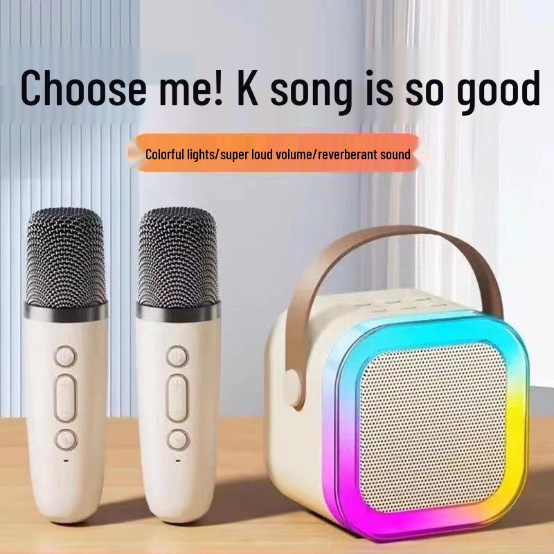 Portable K12 Bluetooth Speaker & Microphone for Outdoor Live Streaming and Home Karaoke