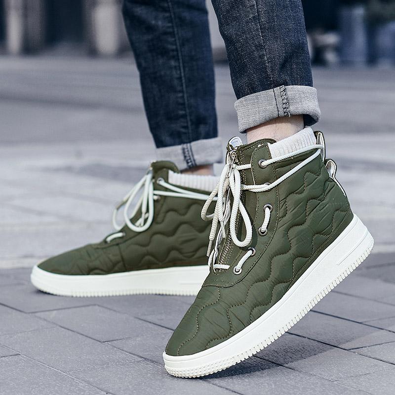 Green Boots Men Fashion Ankle Boots For Men Outdoor Casual Street Style Shoes Sneakers Men New good quality High Top Shoes Male