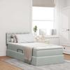 Storage Bed with Mattress Light Grey 100 x 200 cm Velvet