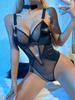 New Sexy Lace Lingerie Women's Transparent Catsuit Open Crotch Sleepwear for Sex Sling Halter Backless Teddies Bodysuits Costume