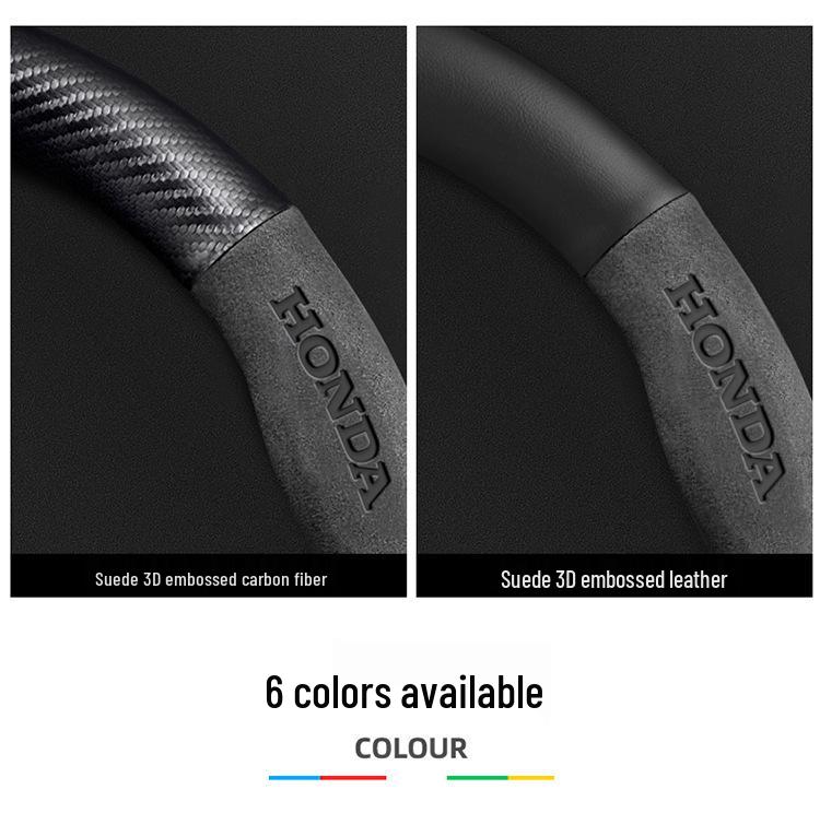 Honda Inspire Steering Wheel Cover 2019-2022: Suede, Genuine Leather, Carbon Fiber, All-Season