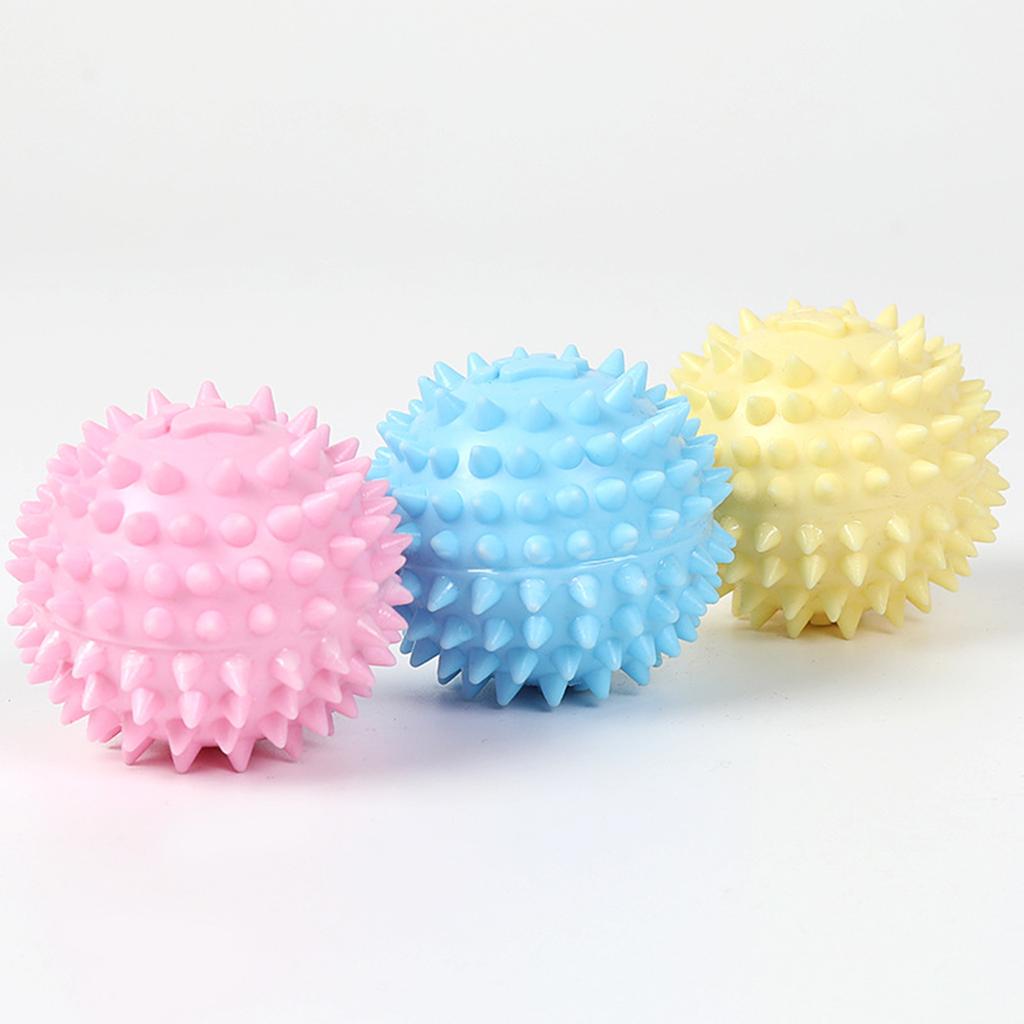 Dogs Chew Toy for Small Medium Dogs Aggressive Chewers 2.4in Small Spiky Ball Safe TPR Material for Puppy Teething