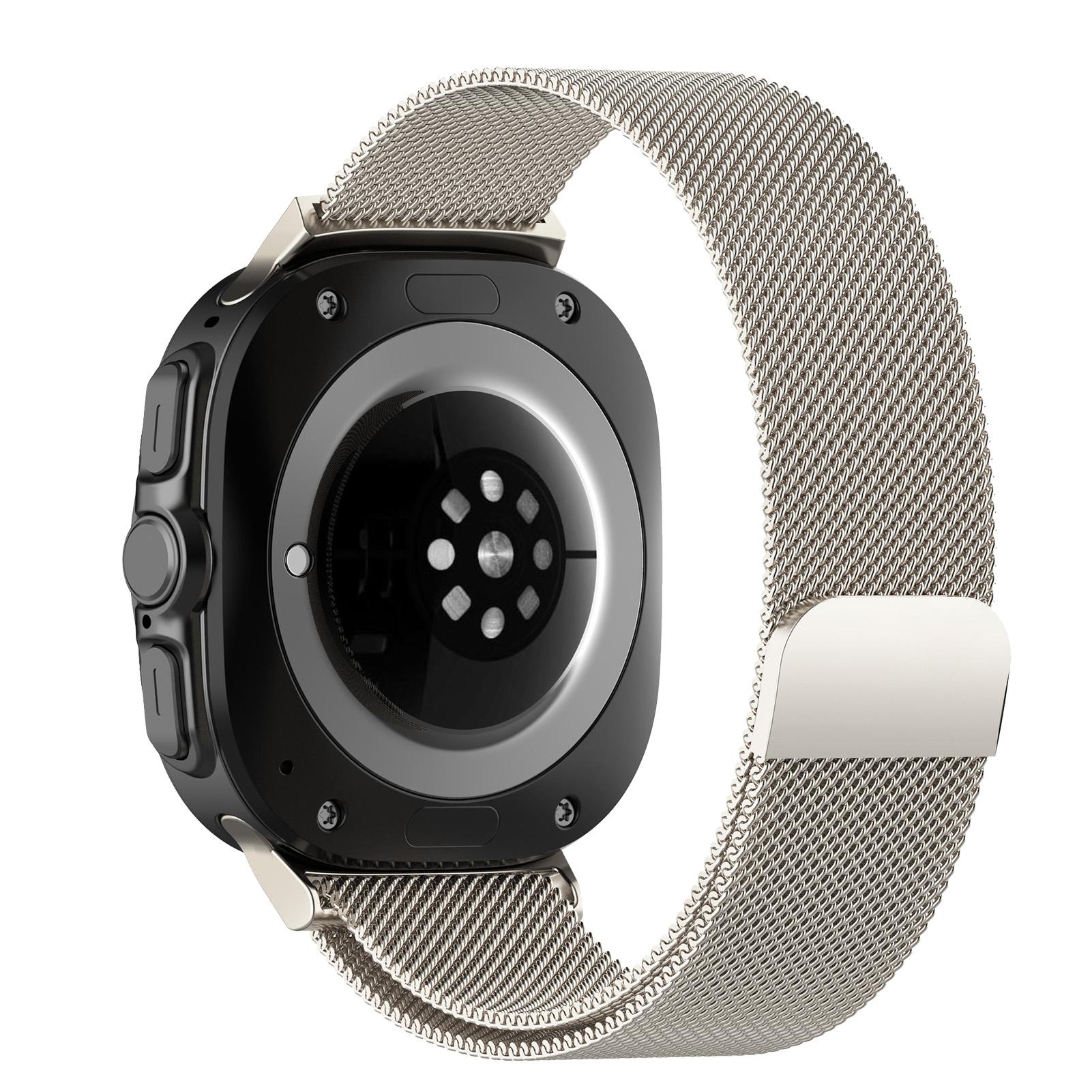 

Металлический ремешок One Click для Samsung Galaxy Watch Ultra 47 мм из нержавеющей стали без зазоров Магнитный браслет-ремень для Galaxy Watch 7 Ultra Сменный ремешок for galaxy watch Ultra звезда