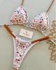 2024 European & American Lace-Up Halter Triangle Bikini – Sexy Beach Swimwear