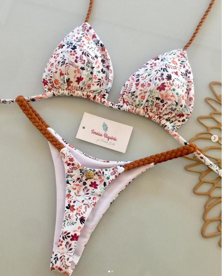 2024 European & American Lace-Up Halter Triangle Bikini – Sexy Beach Swimwear