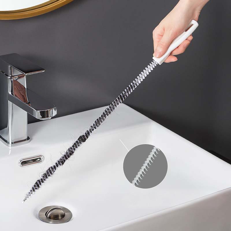 Super Long Pipe Dredging Brush Bathroom Hair Sewer Sink Cleaning Brush Flexible Drain Cleaner Clog Plug Hole Remover Tool