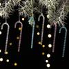 Colorful Acrylic Candy Cane Ornaments - Christmas Tree Icicle Pendants