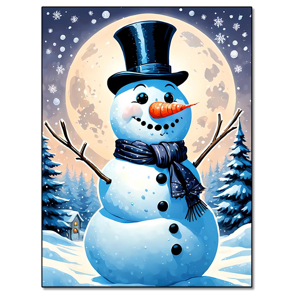 Snowman Diamond Painting Winter Snow Scenery Diamond Mosaic Embroidery Full Square/Round 2024 New Series DIY Home
