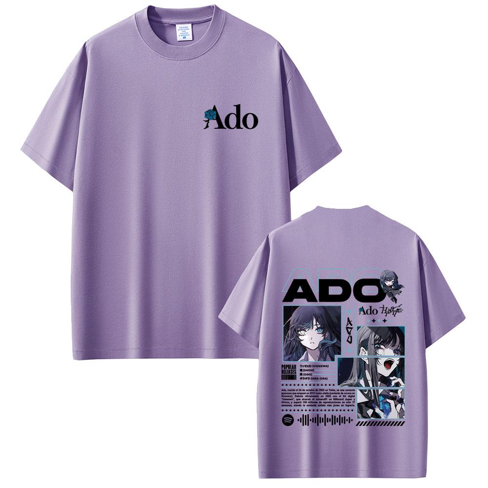 Ado World Tour 2025 Hibana Tshirt Male Fashion Casual Soft Cotton T Shirts Men Women Fashion Japanese Style Short Sleeve Tshirt